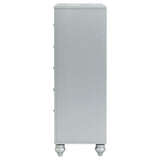 Gunnison - 5-Drawer Bedroom Chest - Silver Metallic