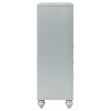 Gunnison - 5-Drawer Bedroom Chest - Silver Metallic