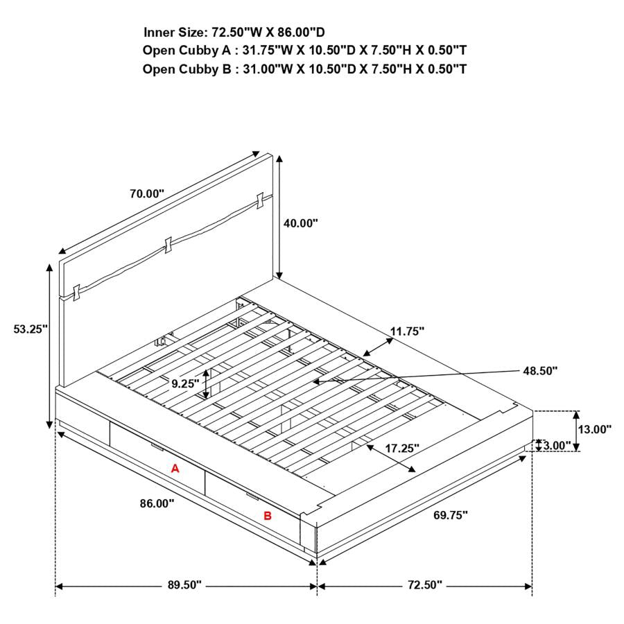 Winslow - Wood Storage Panel Bed