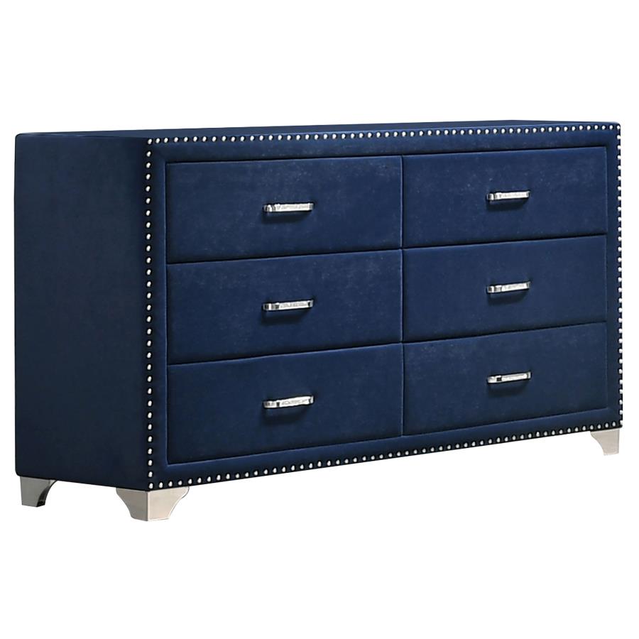 Melody - 6-Drawer Upholstered Dresser - BEL Furniture