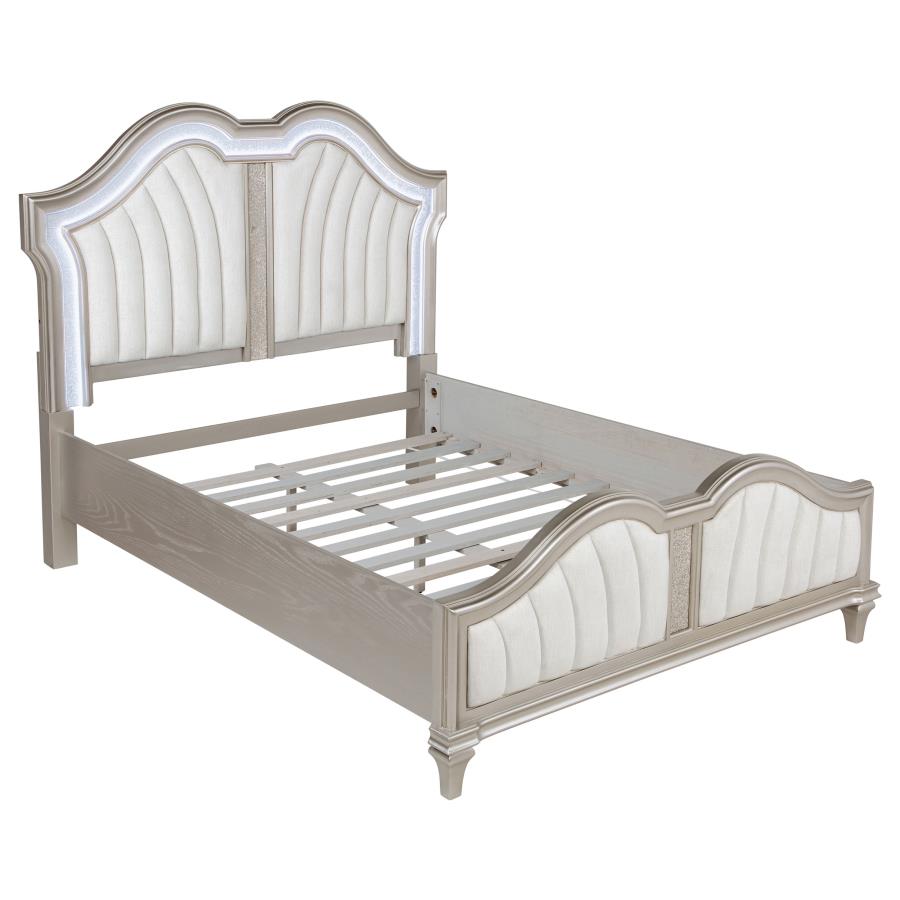 Evangeline - Wood LED Panel Bed