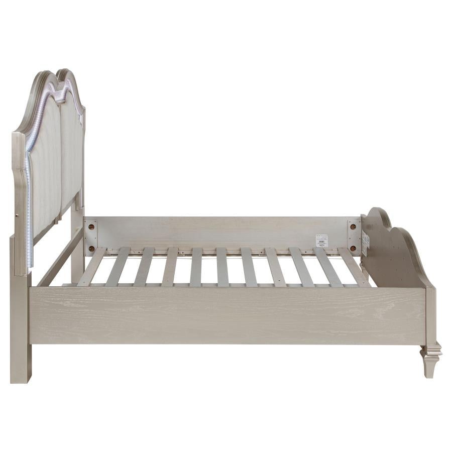 Evangeline - Wood LED Panel Bed