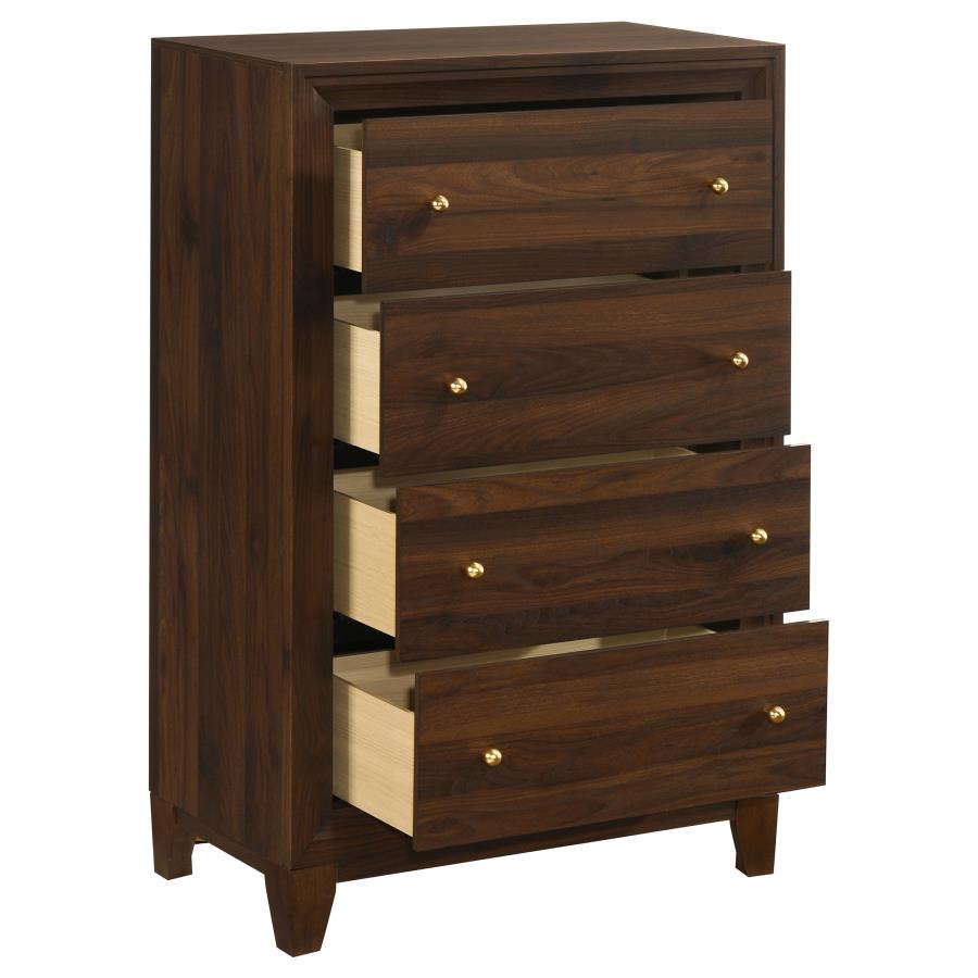 Welsley - 4-Drawer Chest Of Drawers - Walnut
