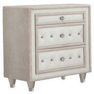 Antonella - Upholstered 3-Drawer Nightstand