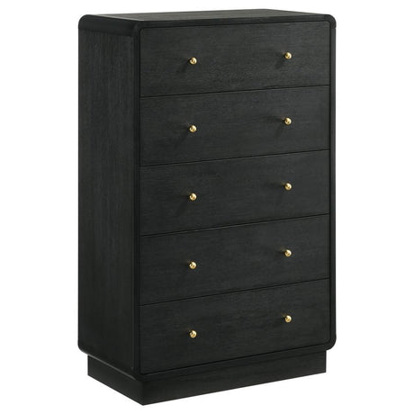 Cavelle 5-Drawer Chest Of Drawers Black