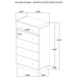 Cavelle - 5-Drawer Chest Of Drawers - Black