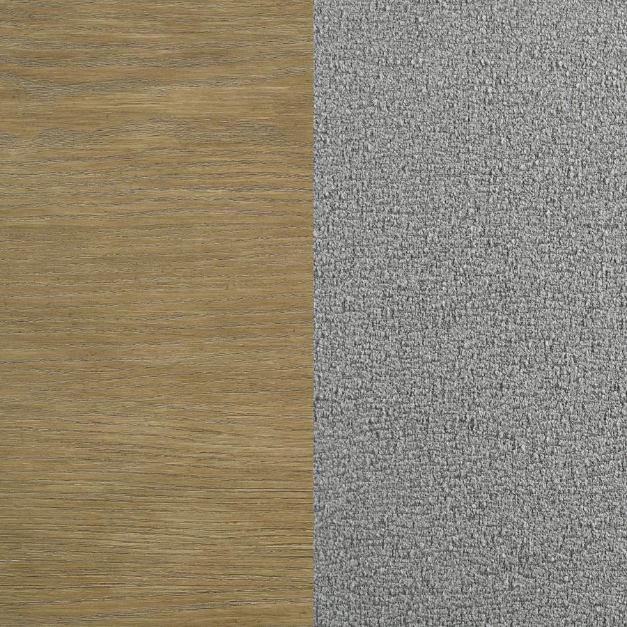 Arini Upholstered Panel Bed Sand Wash and Grey