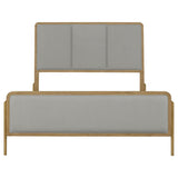 Arini Upholstered Panel Bed Sand Wash and Grey
