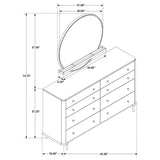 Arini - 8-Drawer Bedroom Dresser With Mirror