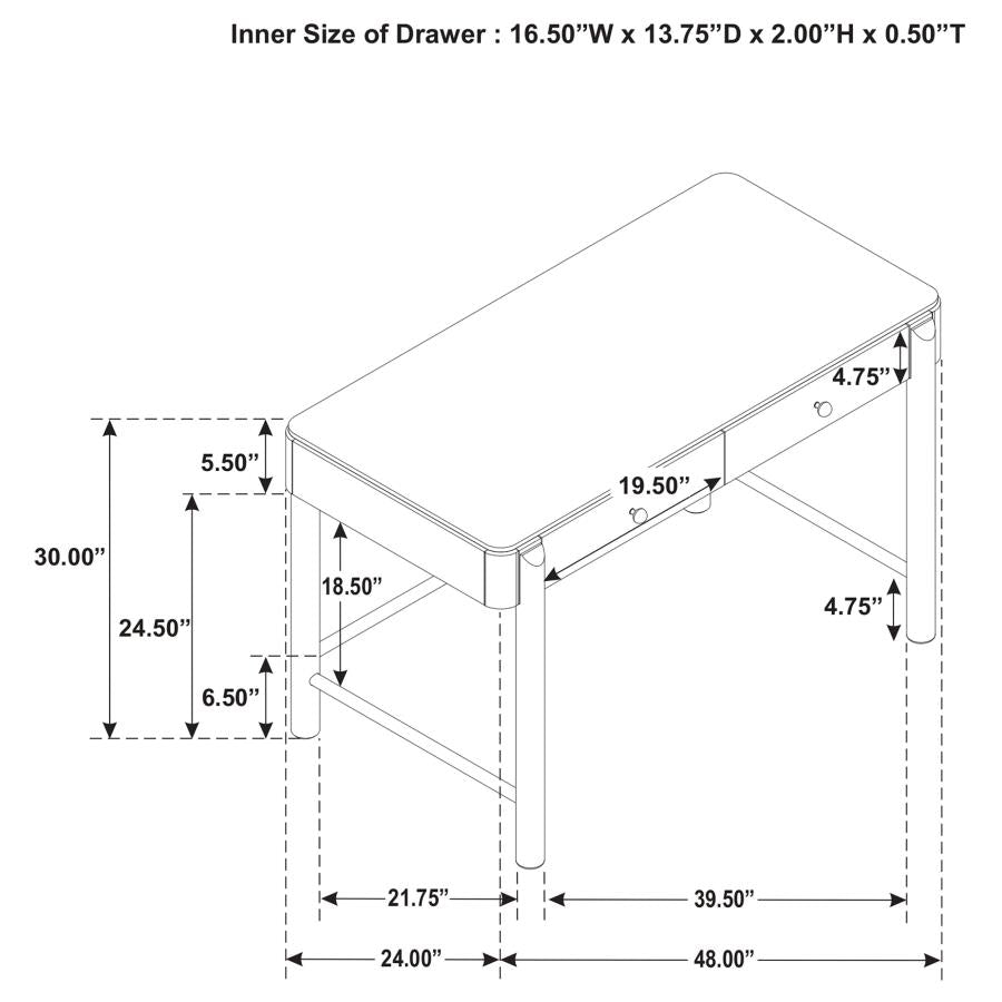 Arini - 2-Drawer Vanity Desk Makeup Table