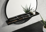 Arini - Round Vanity Wall Mirror With Shelf