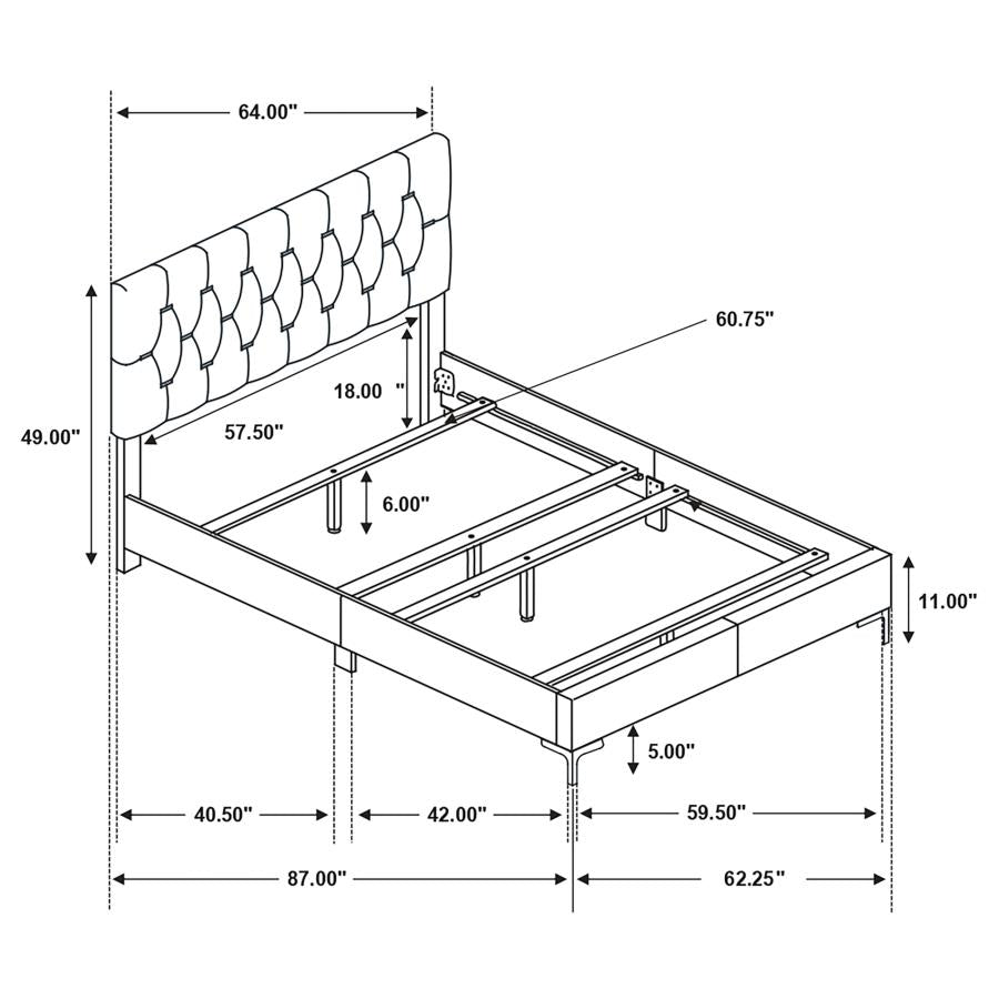 Kendall - Panel Upholstered Bed