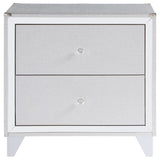 Larue 2-drawer Nightstand Silver