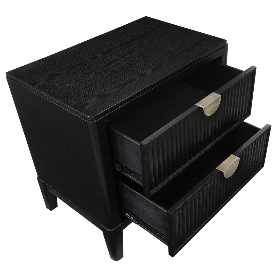 Brookmead - 2-Drawer Nightstand - Black