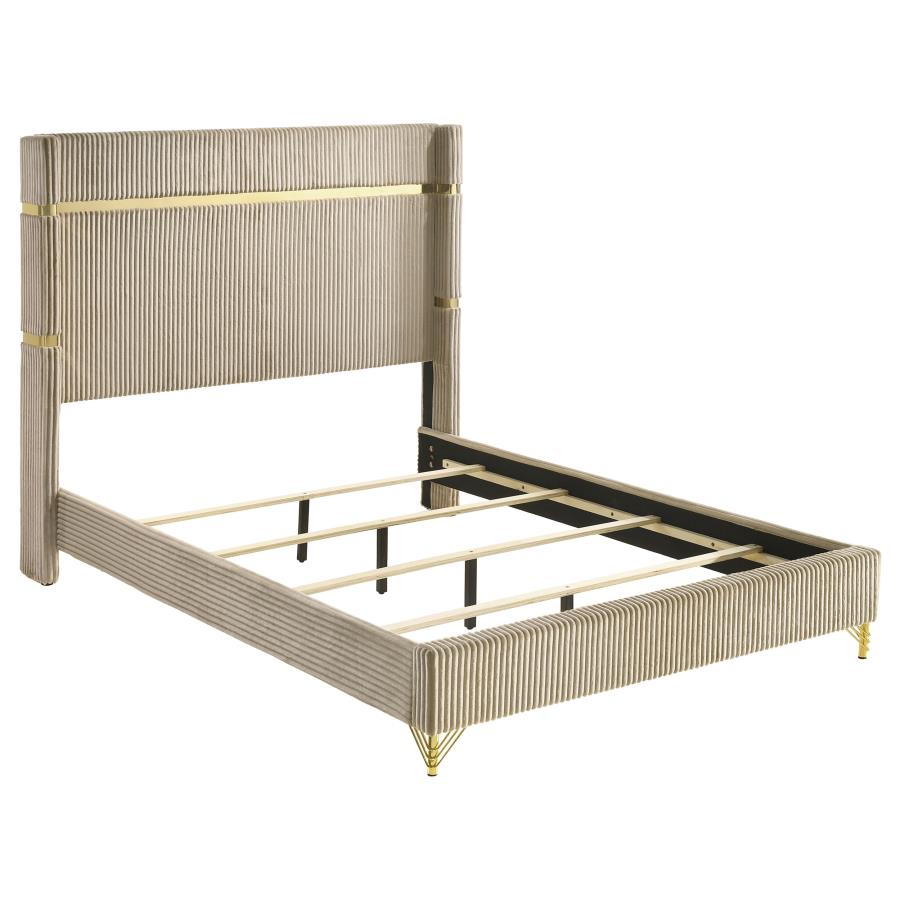 Lucia Upholstered Wingback Bed
