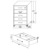 Lucia - 5-Drawer Bedroom Chest
