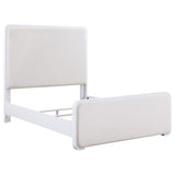 Anastasia Upholstered Panel Bed Pearl White