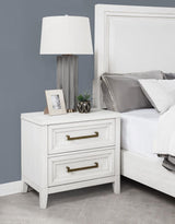 Marielle - 2-Drawer Nightstand Bedside Table - Distressed White