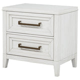 Marielle - 2-Drawer Nightstand Bedside Table - Distressed White