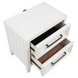Marielle - 2-Drawer Nightstand Bedside Table - Distressed White