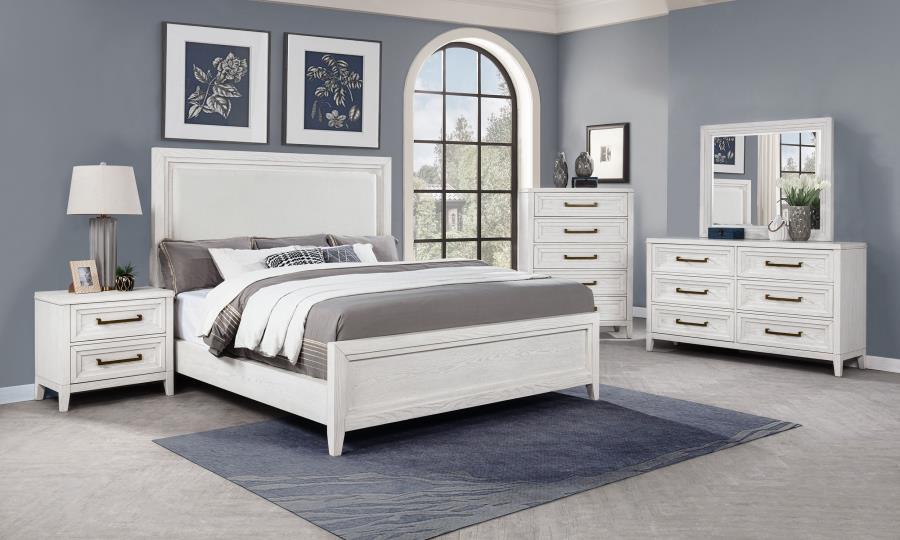 Marielle - Dresser Mirror - Distressed White