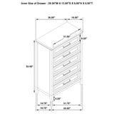 Marielle - 5-Drawer Bedroom Chest - Distressed White