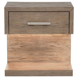 Kenora - 1-Drawer Nightstand Bedside Table - Barley Brown