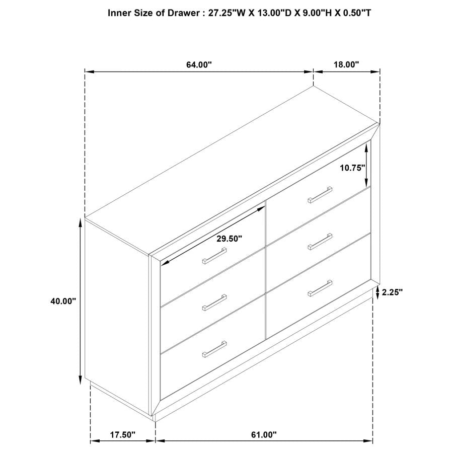 Kenora - 6-Drawer Dresser