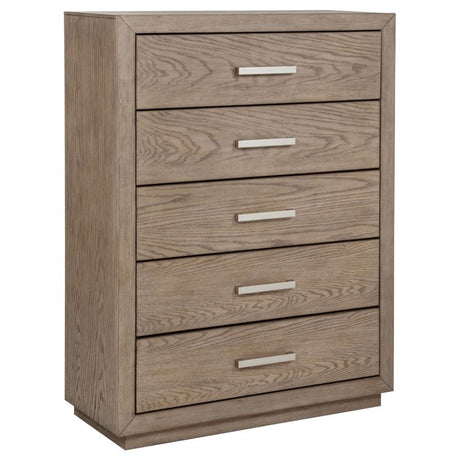 Kenora 5-Drawer Bedroom Chest Barley Brown