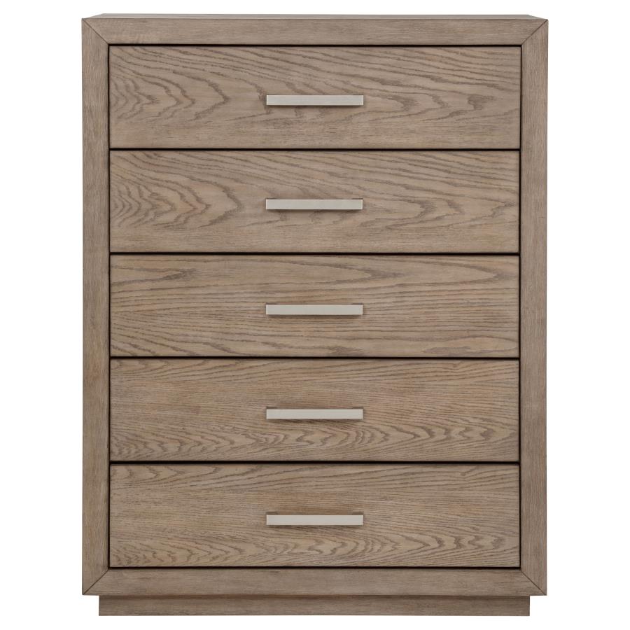 Kenora - 5-Drawer Bedroom Chest - Barley Brown