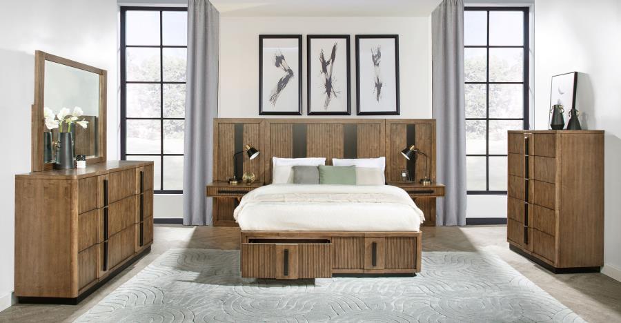 Terrace - 6-Drawer Dresser And Mirror - Ash Brown