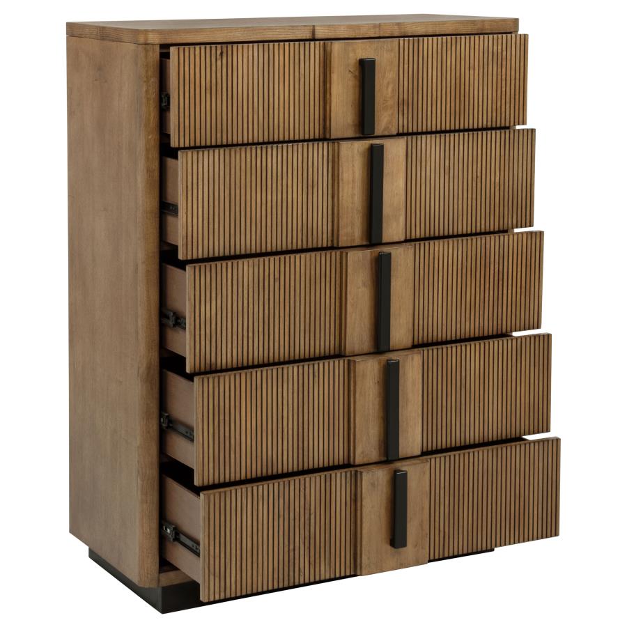 Terrace - 5-Drawer Chest Of Drawers - Ash Brown