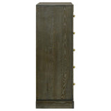 Gran Park - 5-Drawer Bedroom Chest Of Drawers - Dark Cocoa