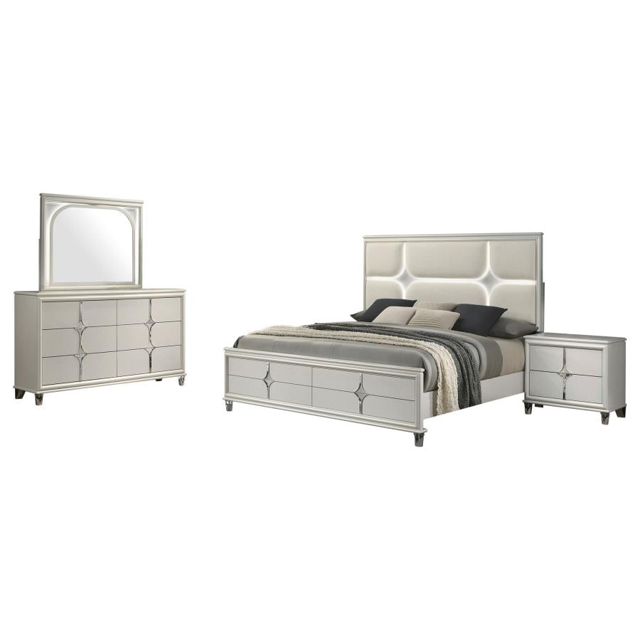 Olivia Bedroom Set Pearl White
