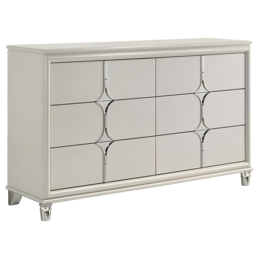 Olivia Bedroom Set Pearl White