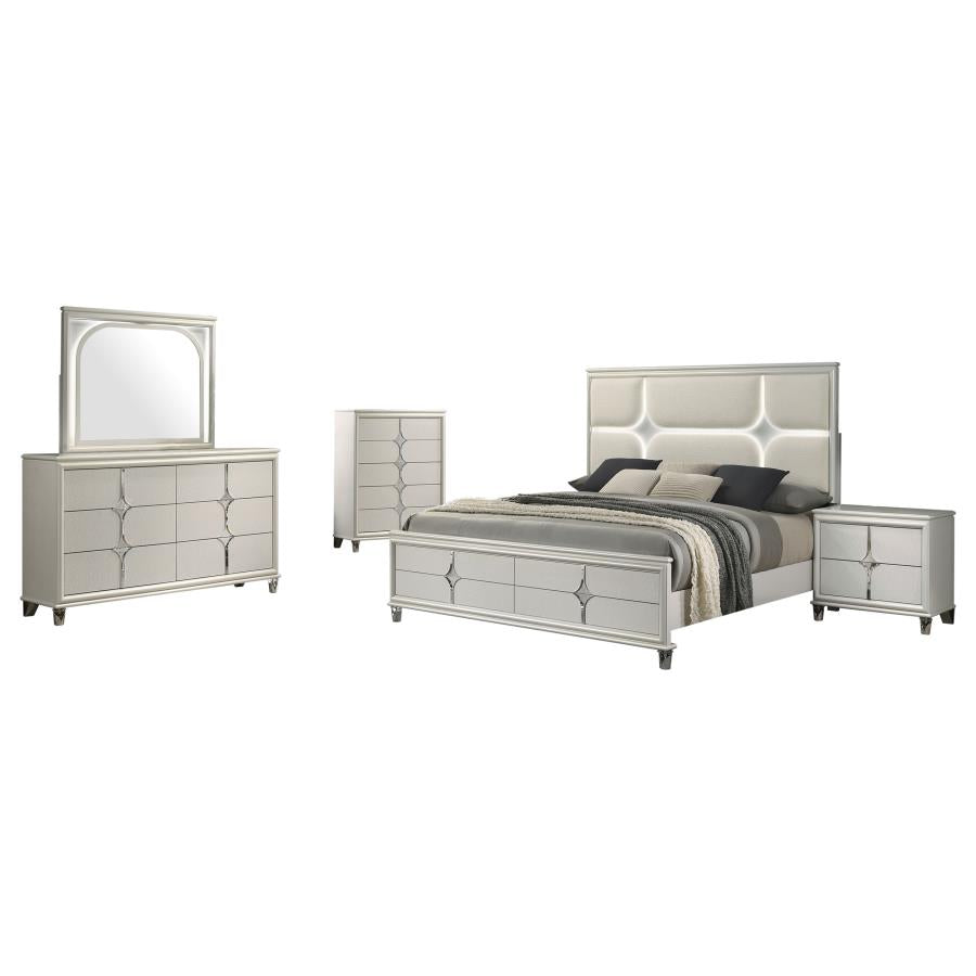 Olivia Bedroom Set Pearl White
