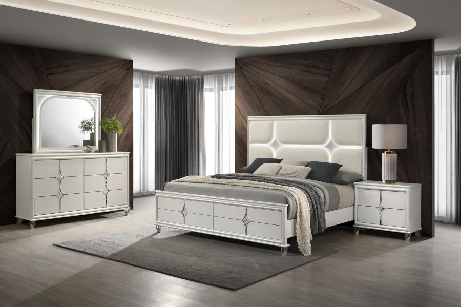 Olivia Bedroom Set Pearl White