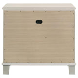 Olivia - 2-Drawer Nightstand Bedside Table - Pearl White
