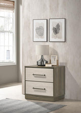 Fenwick - 2-Drawer Nightstand Bedside Table - Gray Oak