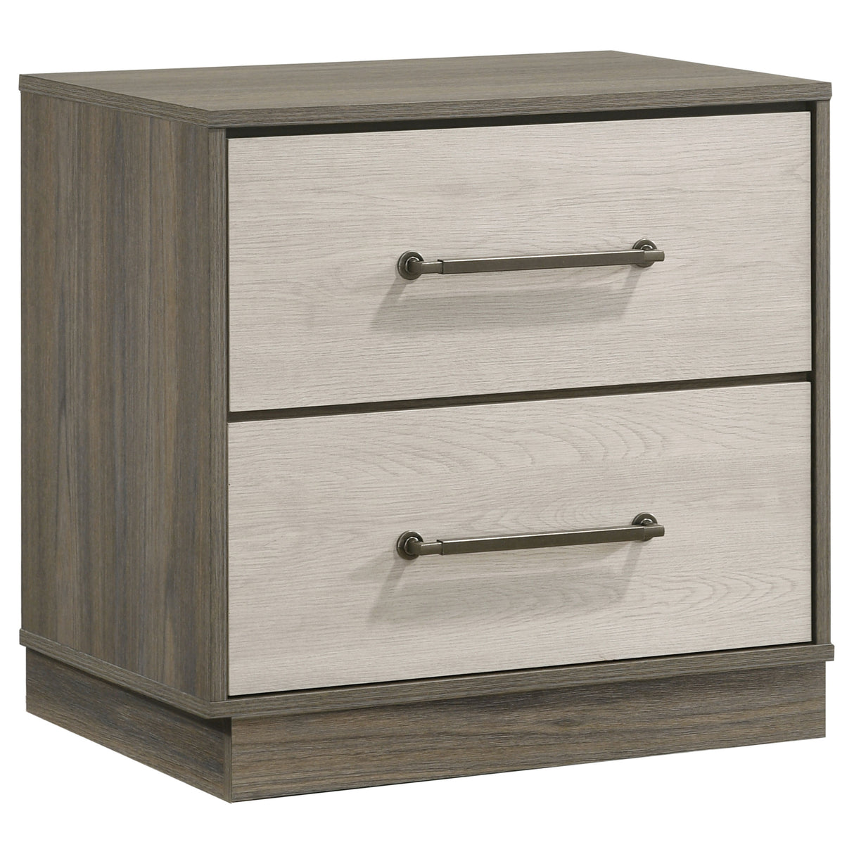 Fenwick - 2-Drawer Nightstand Bedside Table - Gray Oak