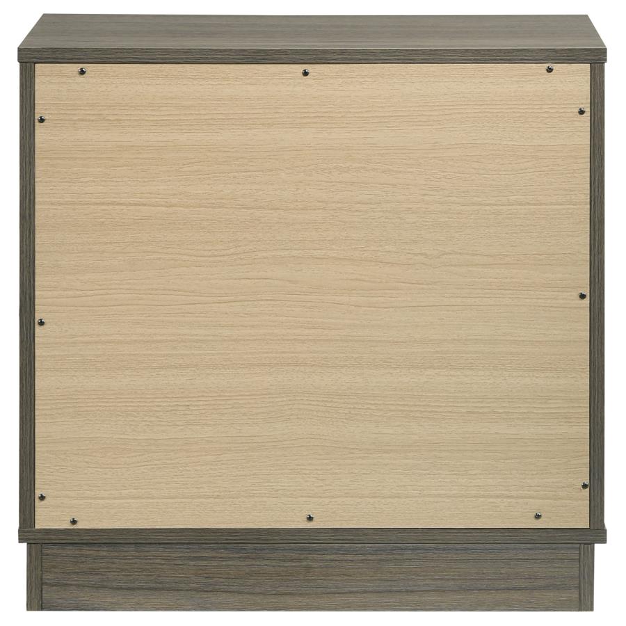 Fenwick - 2-Drawer Nightstand Bedside Table - Gray Oak