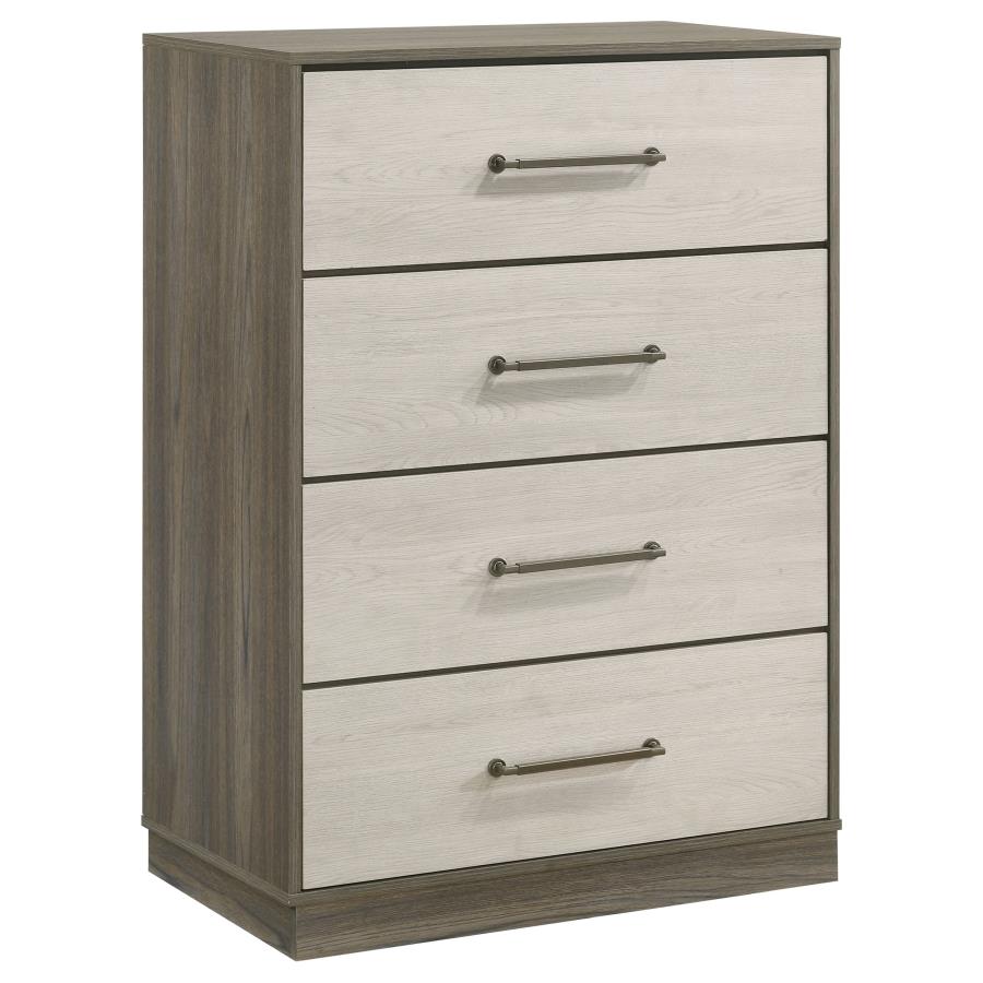 Fenwick - 4-Drawer Chest Of Drawers - Gray Oak