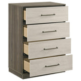 Fenwick - 4-Drawer Chest Of Drawers - Gray Oak