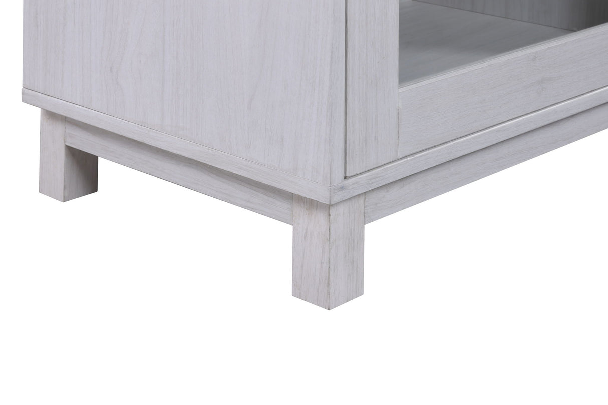 Summit - TV Stand Console With Fireplace - White Walnut Finish by Lilola Home | Bel Furniture