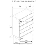 Glenwood - 4-Drawer Chest Of Drawers - Warm Brown