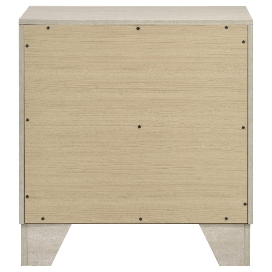 Trenton - 2-Drawer Nightstand Bedside Table - Rustic Cream