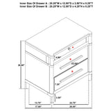 Gracemont - 3-Drawer Bedroom Nightstand Bedside Table - White
