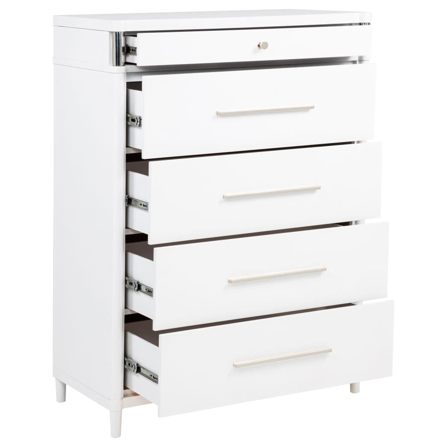 Gracemont - 5-Drawer Bedroom Chest Of Drawers - White