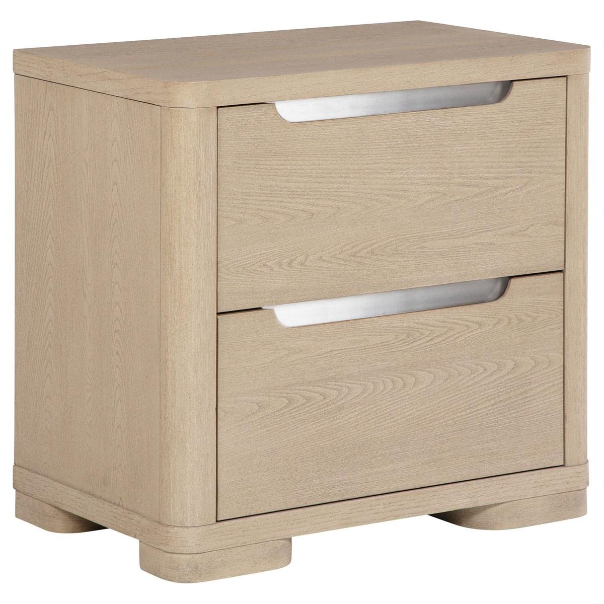 Ladera - 2-Drawer Nightstand Bedside Table - Light Elm