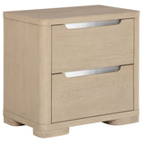 Ladera - 2-Drawer Nightstand Bedside Table - Light Elm